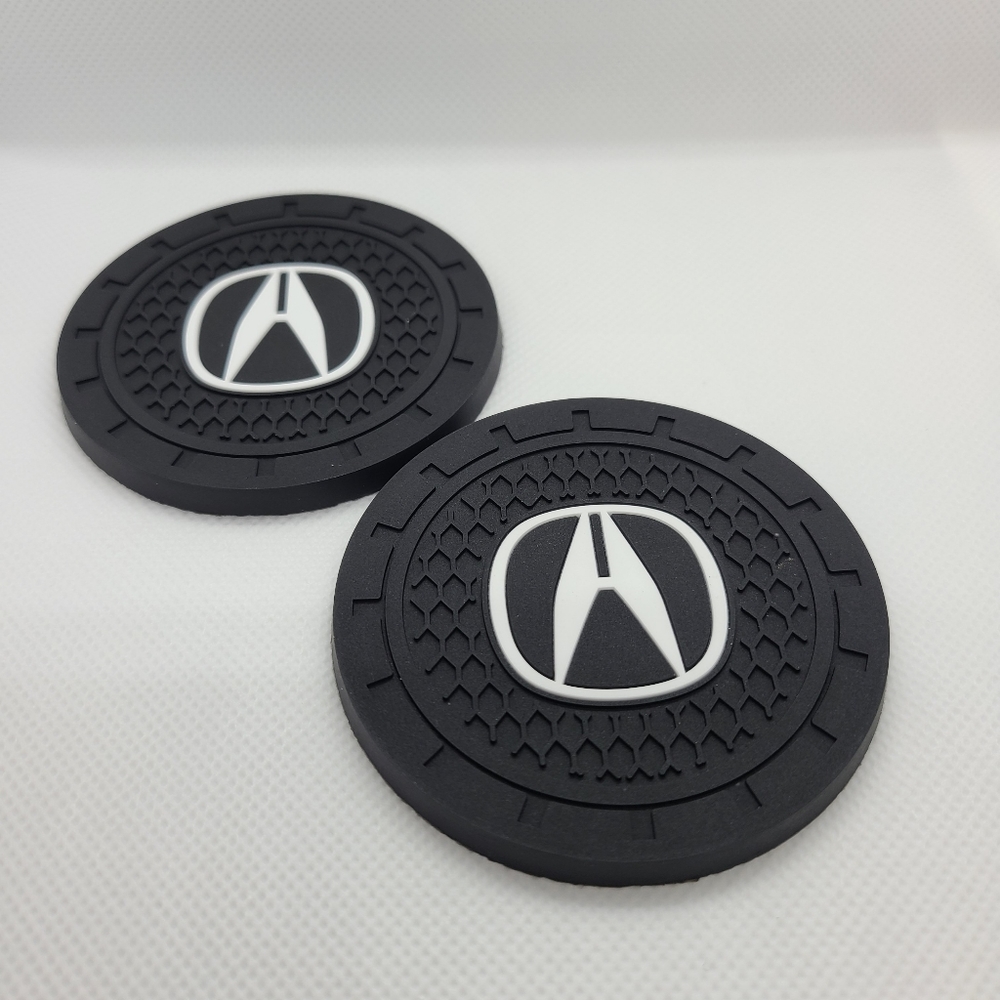 Pair of drink coasters for Acura